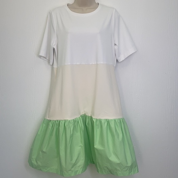 ALFANI - Color block Midi Short Sleeve Dress With Pockets Size Medium - Picture 3 of 10